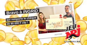 La Gagnante du chèque de 80000 F