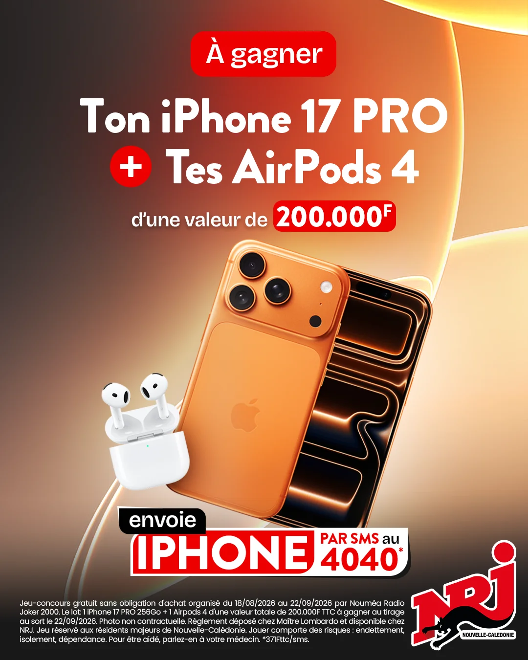 Gagne ton iPhone 17 PRO + tes AirPods 4 !